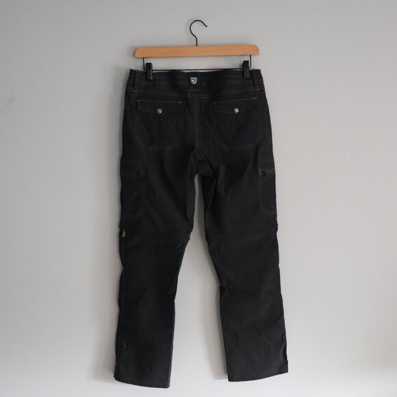 Kuhl Womens Sz 8 Black Convertible Hiking Cargo Pocket Outdoor Shorts Pants - Picture 2 of 16